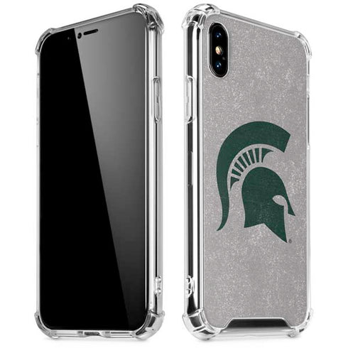Michigan State University Grey Spartans Logo iPhone XS Max Clear Case